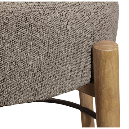 Natalia Counter Stool in Gray Boucle Fabric 2-Piece Set