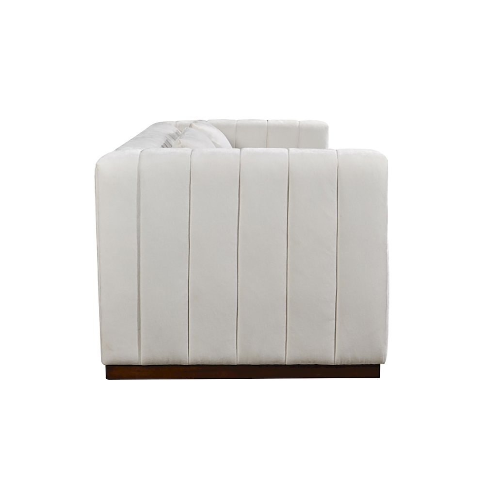 Upton Sofa in Ivory with 2 Toss Pillows