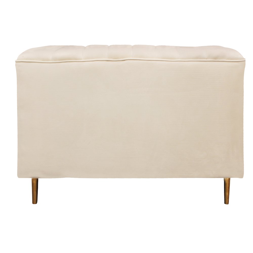 Ruth Lounge Chair in Ivory with 1 Toss Pillow