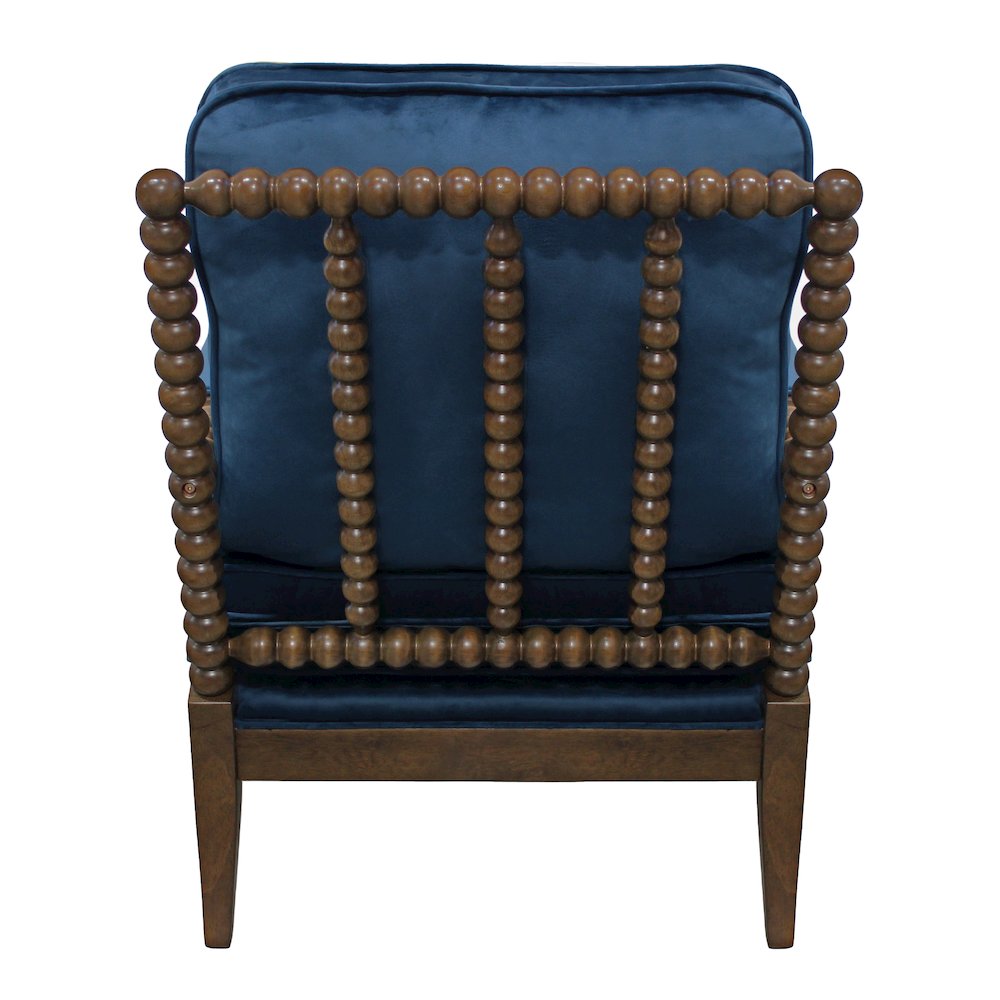 Traditional Wyndham Occasional Chair in Royal Blue Velvet