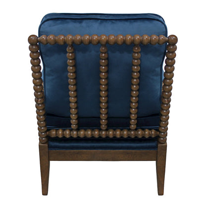 Traditional Wyndham Occasional Chair in Royal Blue Velvet
