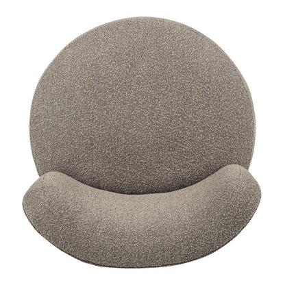 Maya Occasional Swivel Chair in Gray Boucle Fabric