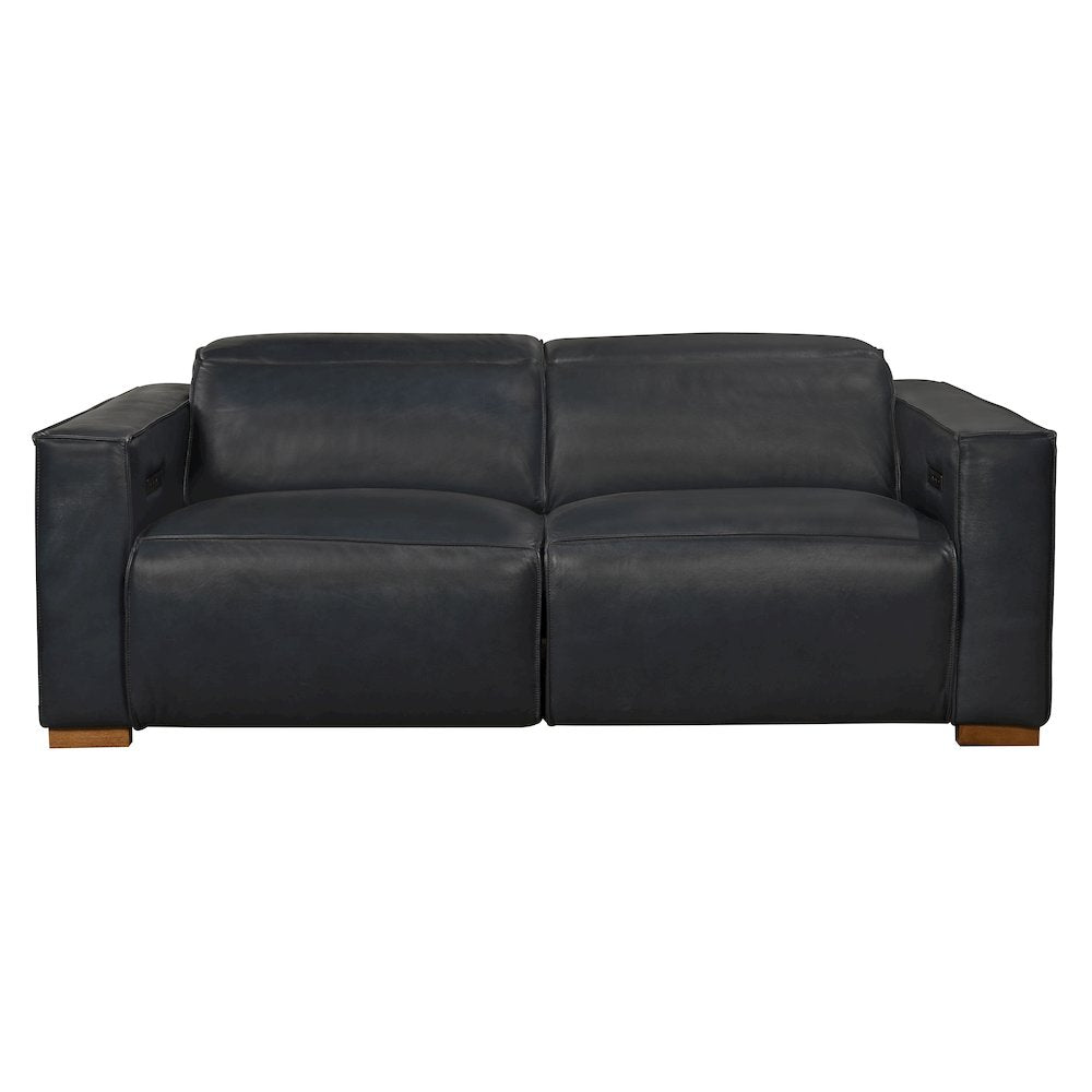 Riseholme Reclining Sofa in Blue Full-Leather