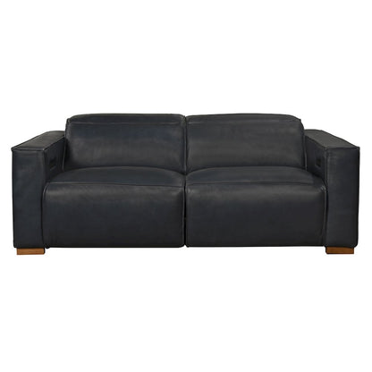 Riseholme Reclining Sofa in Blue Full-Leather