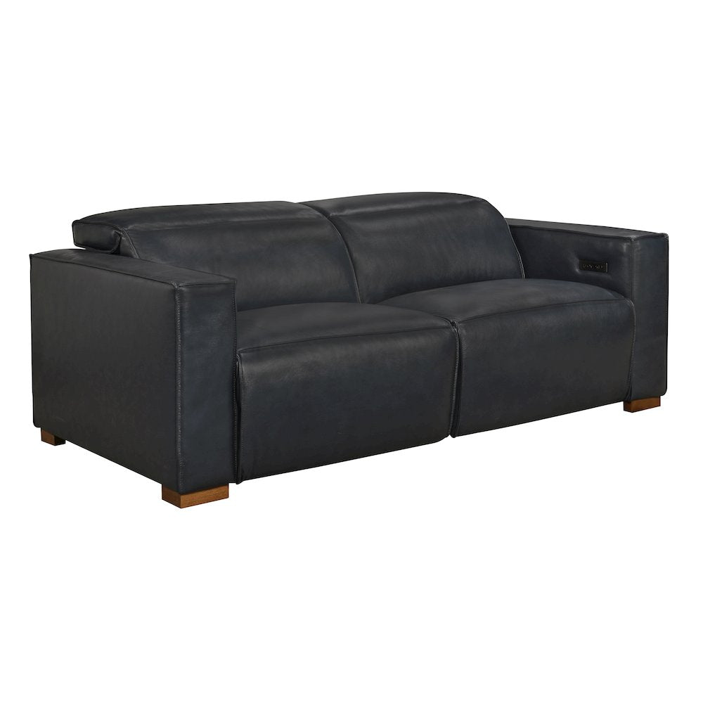Riseholme Reclining Sofa in Blue Full-Leather