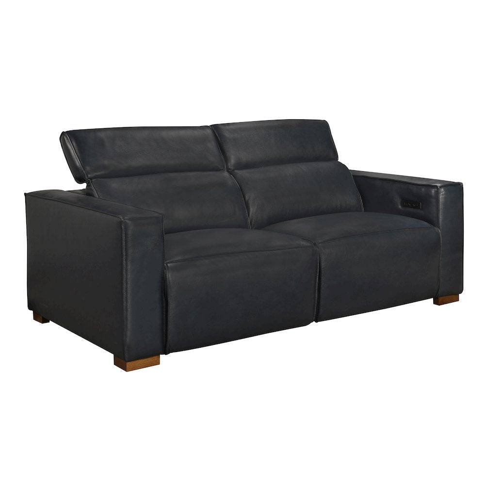 Riseholme Reclining Sofa in Blue Full-Leather