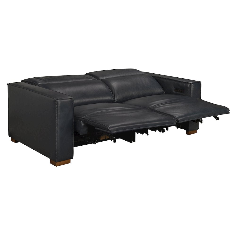 Riseholme Reclining Sofa in Blue Full-Leather