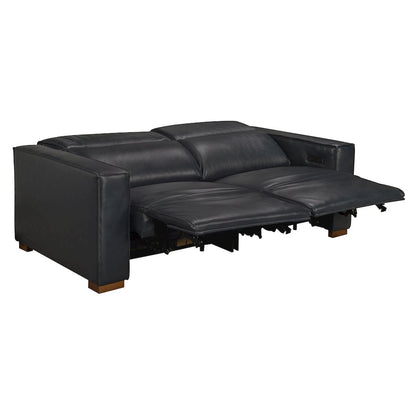 Riseholme Reclining Sofa in Blue Full-Leather