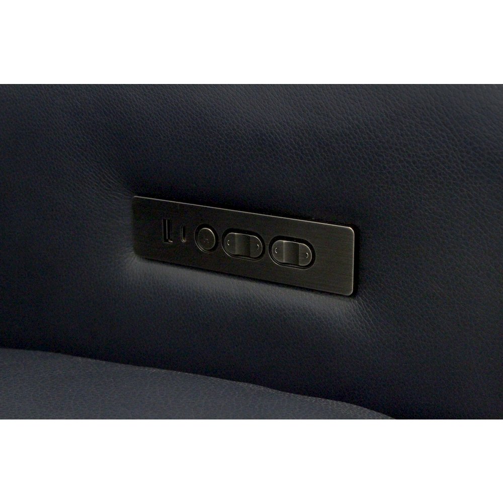Riseholme Reclining Sofa in Blue Full-Leather