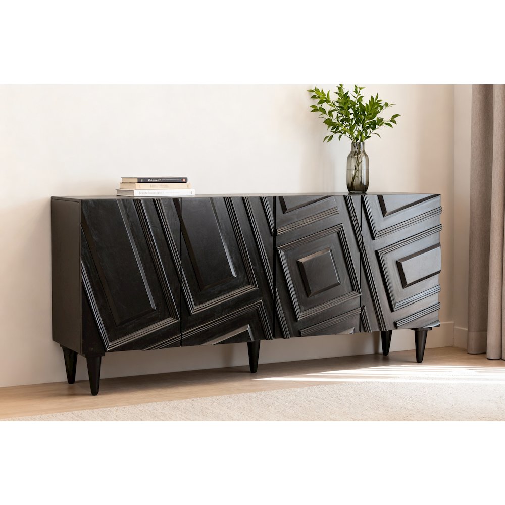 Cahill 4-Door Sideboard - Black