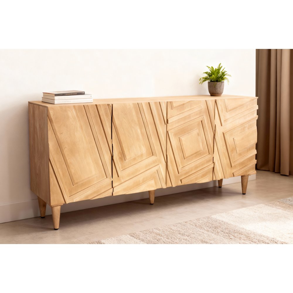 Cahill 4-Door Sideboard - Sand Oak