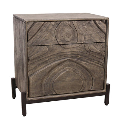 Bristol 2-Drawer Nightstand - Smoked Ash