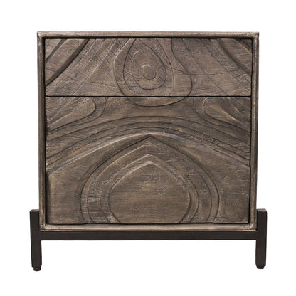 Bristol 2-Drawer Nightstand - Smoked Ash