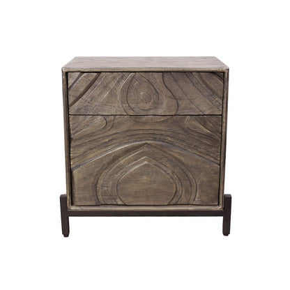 Bristol 2-Drawer Nightstand - Smoked Ash
