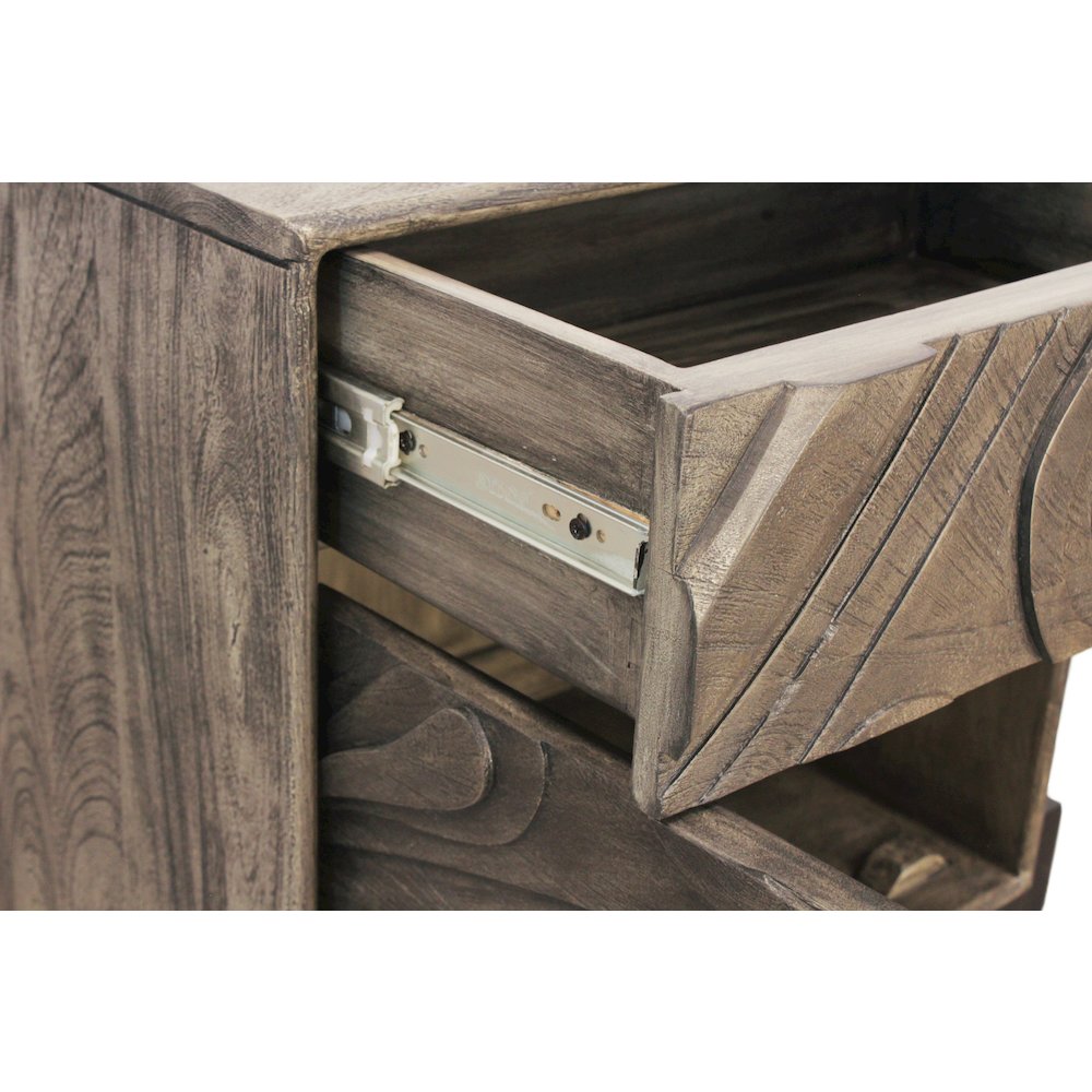 Bristol 2-Drawer Nightstand - Smoked Ash