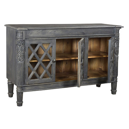 Carmenita Carlyle 3-Door Sideboard in Antique Dark Gray