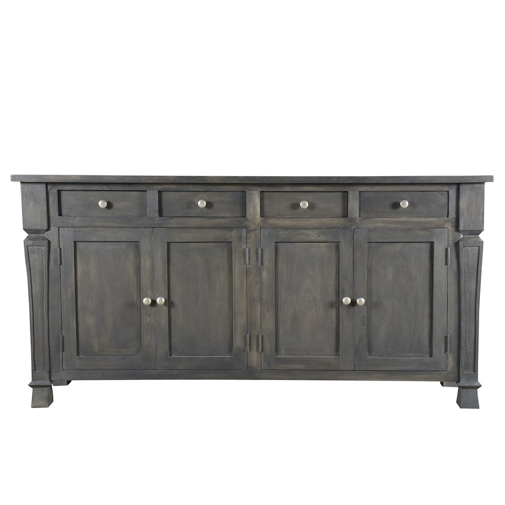 Carmenita 4-Door 4-Drawer Sideboard in Dark Gray