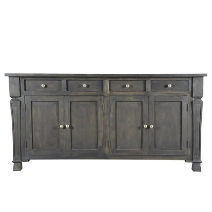 Carmenita 4-Door 4-Drawer Sideboard in Dark Gray