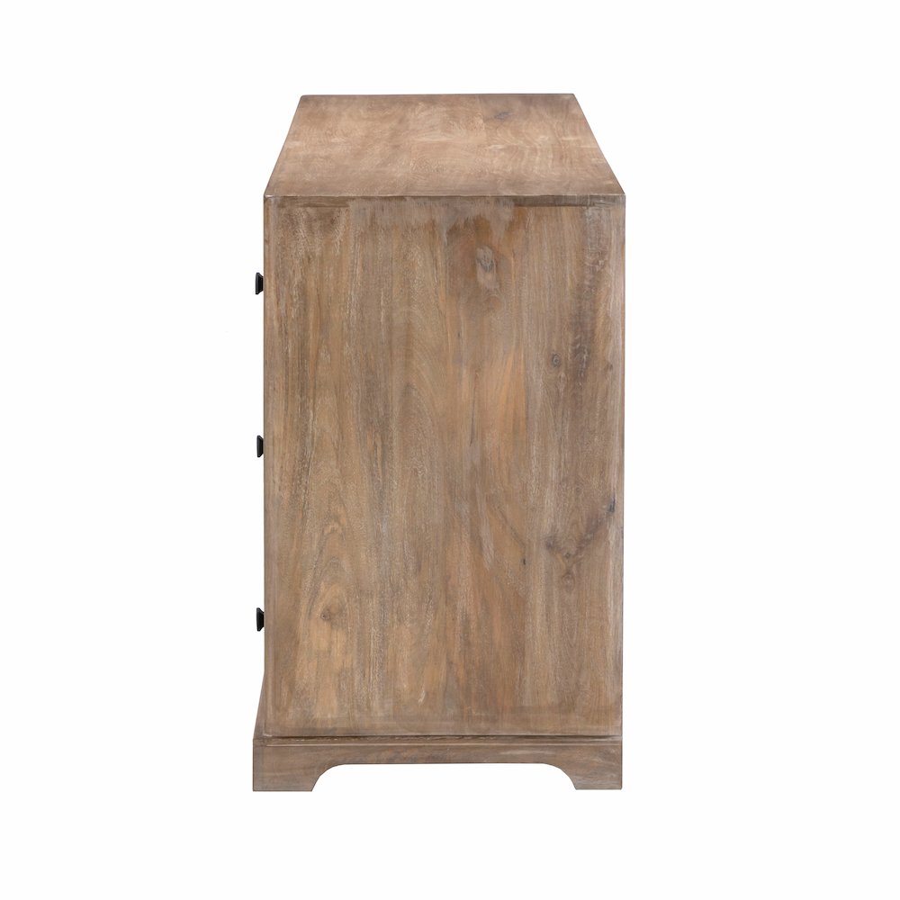 Carmenita 6-Drawer Dresser in Rustic Light Brown