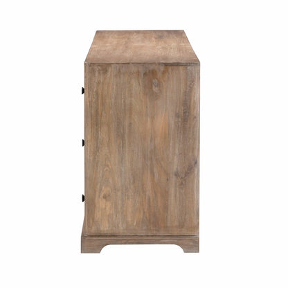 Carmenita 6-Drawer Dresser in Rustic Light Brown