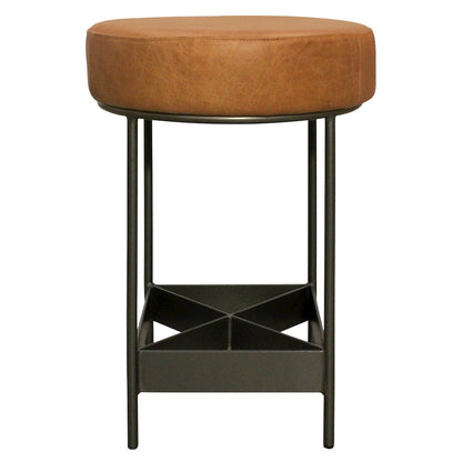 Emmett Counter Stool in Tan Leather