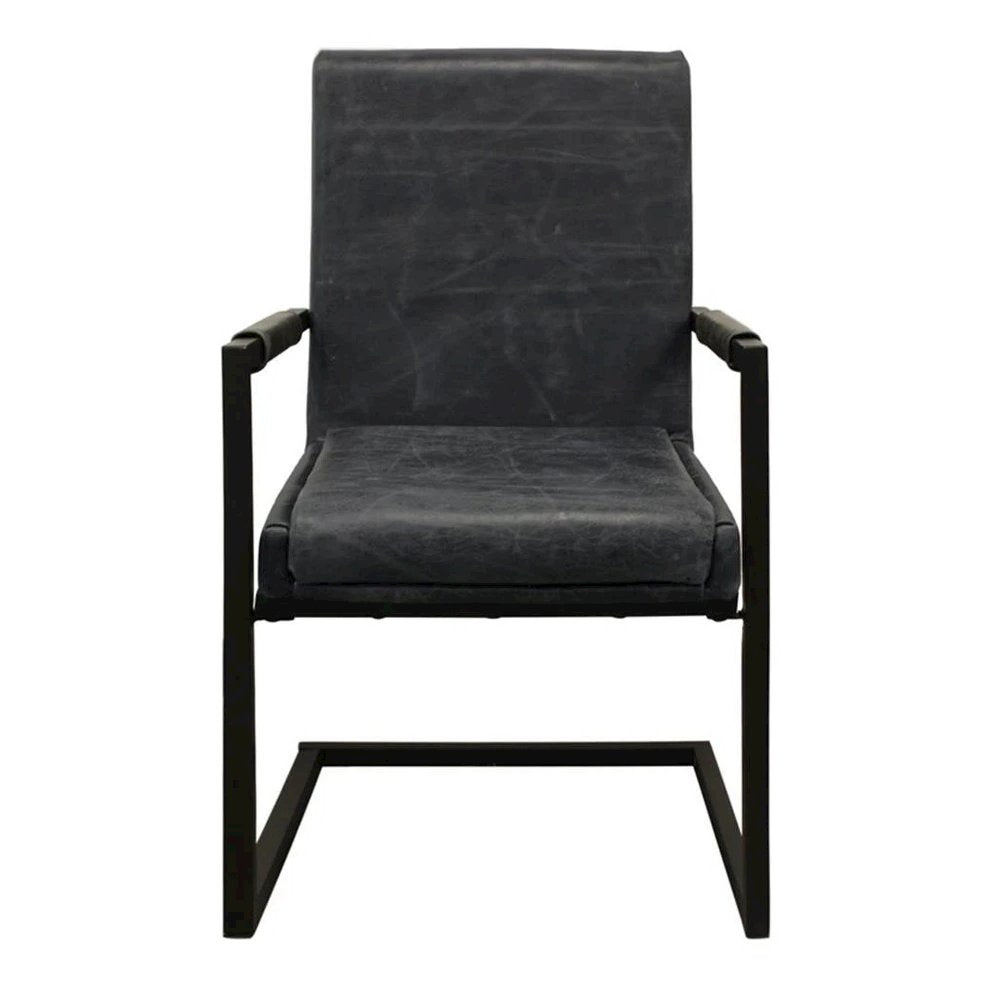 Lloyd Arm Chair in Antique Black Leather