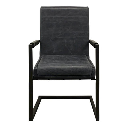 Lloyd Arm Chair in Antique Black Leather