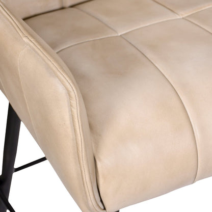 Gabriel Genuine Leather Counter Swivel Chair in Stone