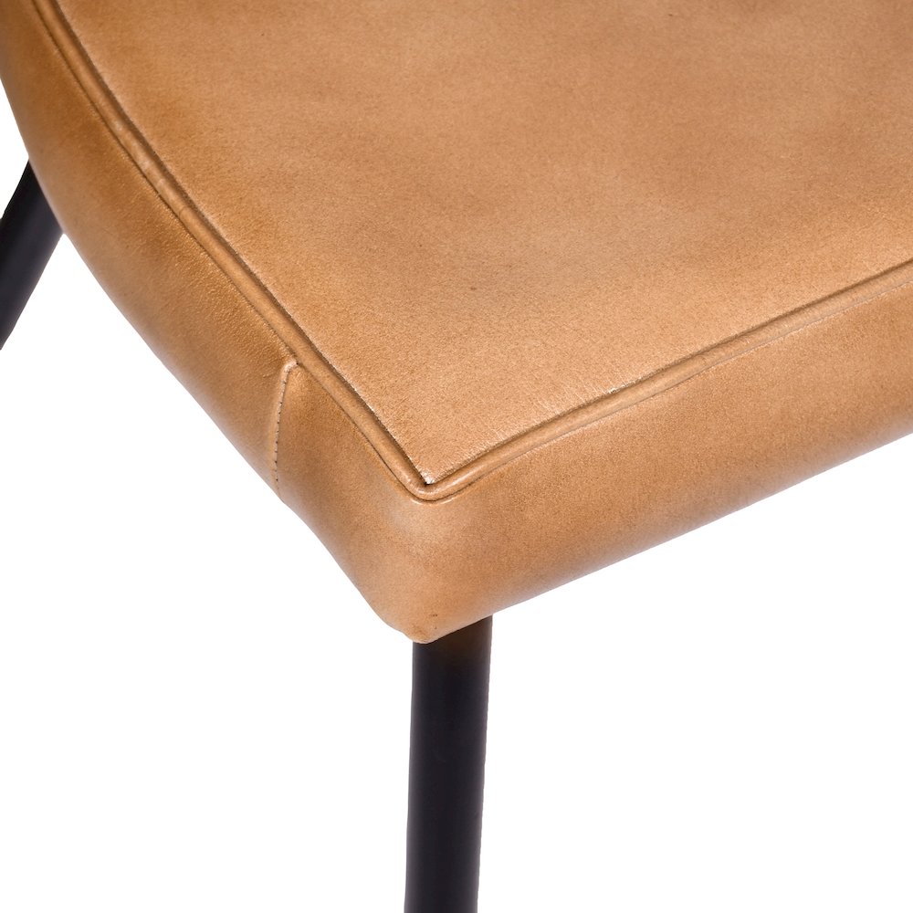 Barrett Genuine Leather Counter Chair in Caramel