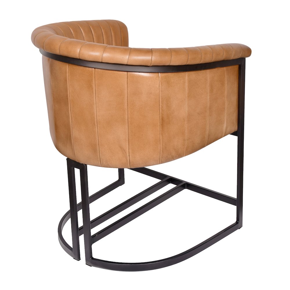 Wilbur Genuine Leather Dining Chair in Caramel