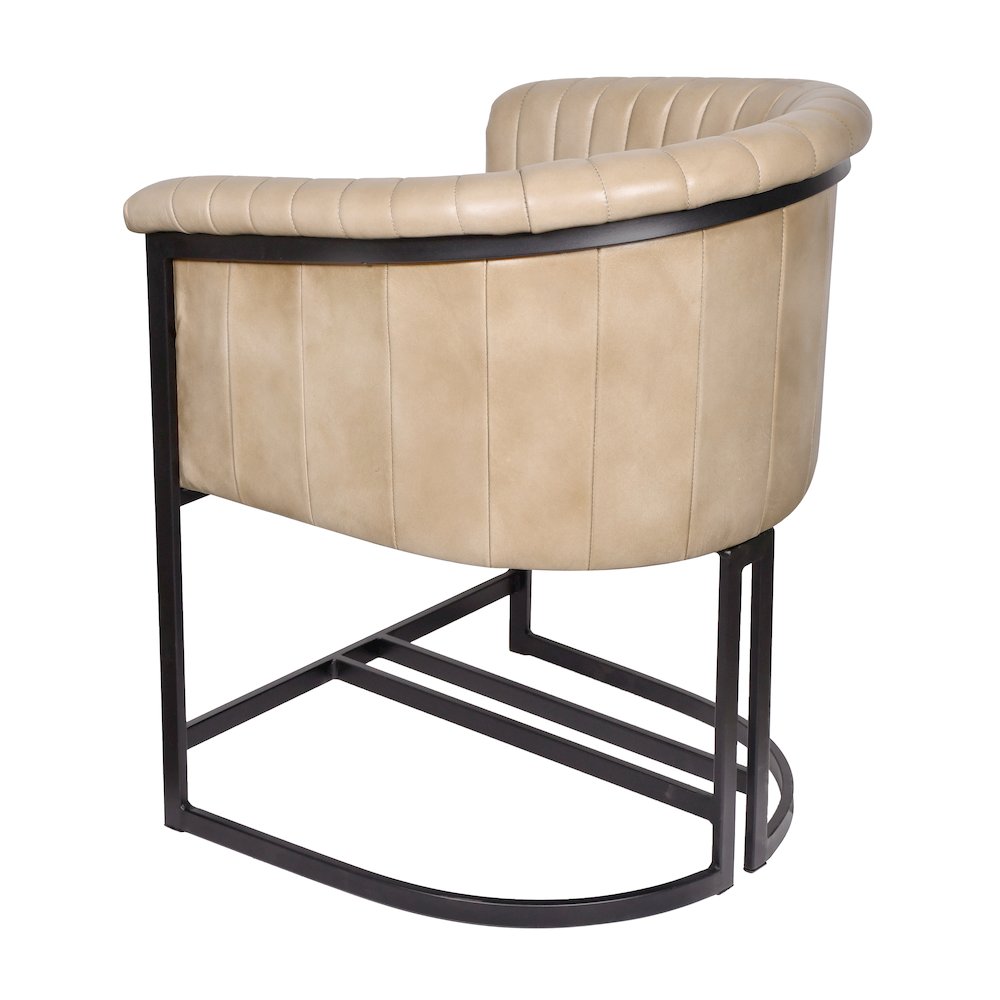 Wilbur Genuine Leather Dining Chair in Stone