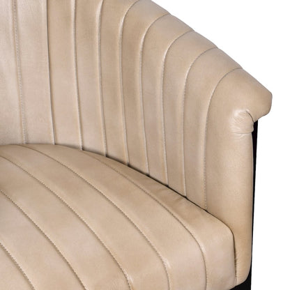 Wilbur Genuine Leather Dining Chair in Stone