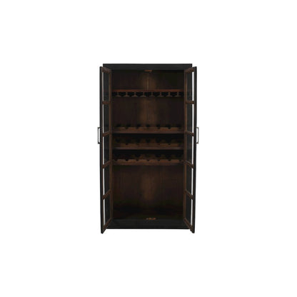 Fernious Tall Wine Cabinet in Dark Gray