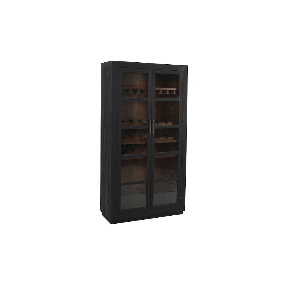 Fernious Tall Wine Cabinet in Dark Gray