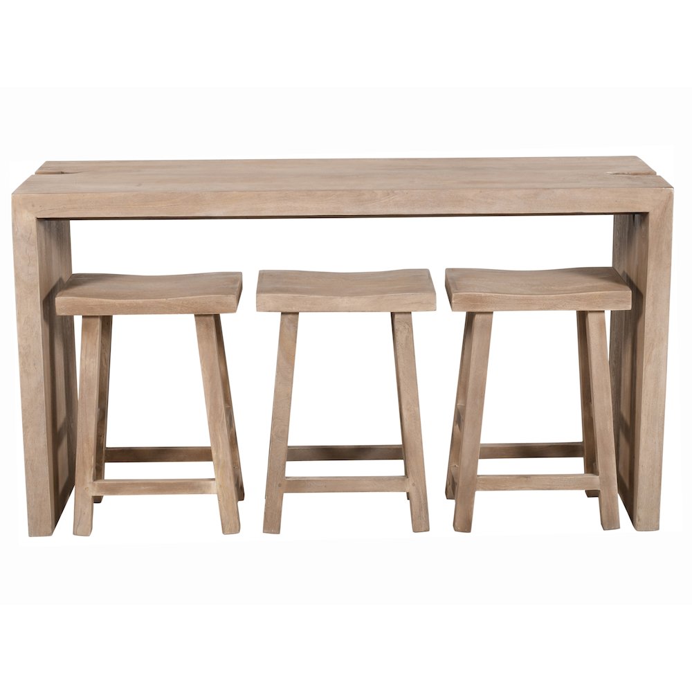 Argyle 4-Piece Counter Height Table Set in Light Ash Ivory Reclaimed Wood