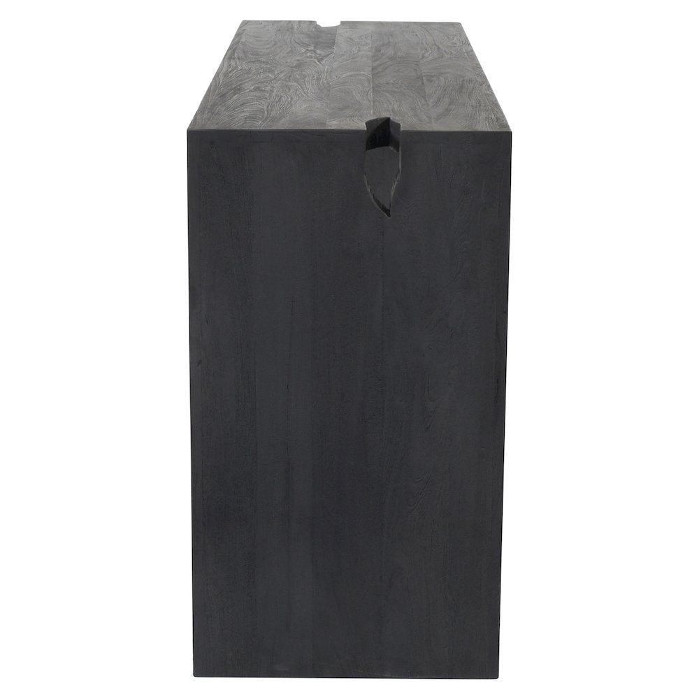 Argyle 4-Piece Counter Height Table Set in Graphite Black Reclaimed Wood