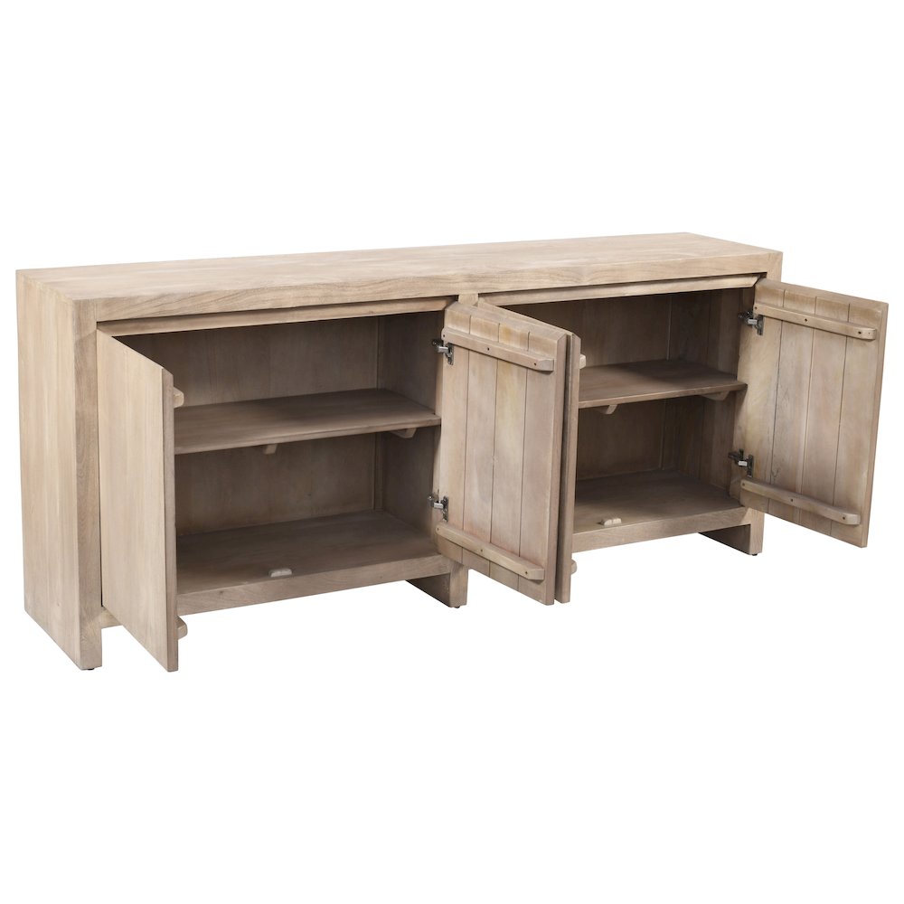 Argyle 4-Door Sideboard in Light Ash Ivory Reclaimed Wood