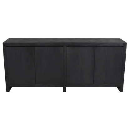 Argyle 4-Door Sideboard in Graphite Black Reclaimed Wood