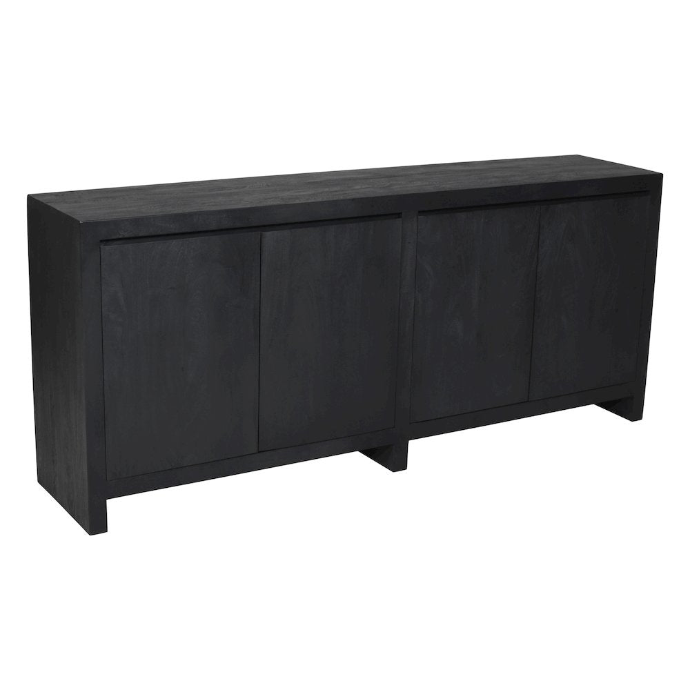 Argyle 4-Door Sideboard in Graphite Black Reclaimed Wood
