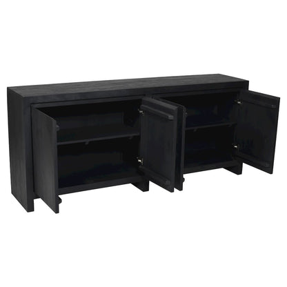 Argyle 4-Door Sideboard in Graphite Black Reclaimed Wood