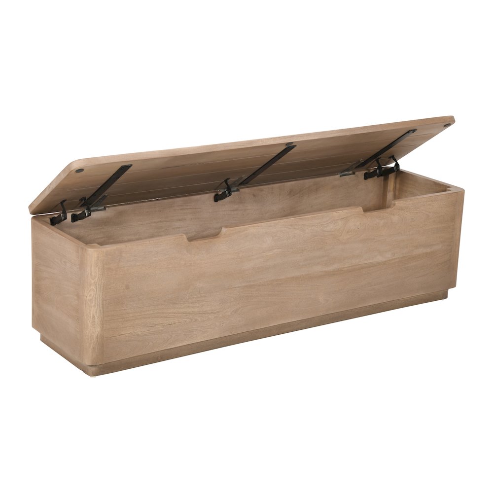 Argyle Storage Bench in Light Ash Ivory Reclaimed Wood