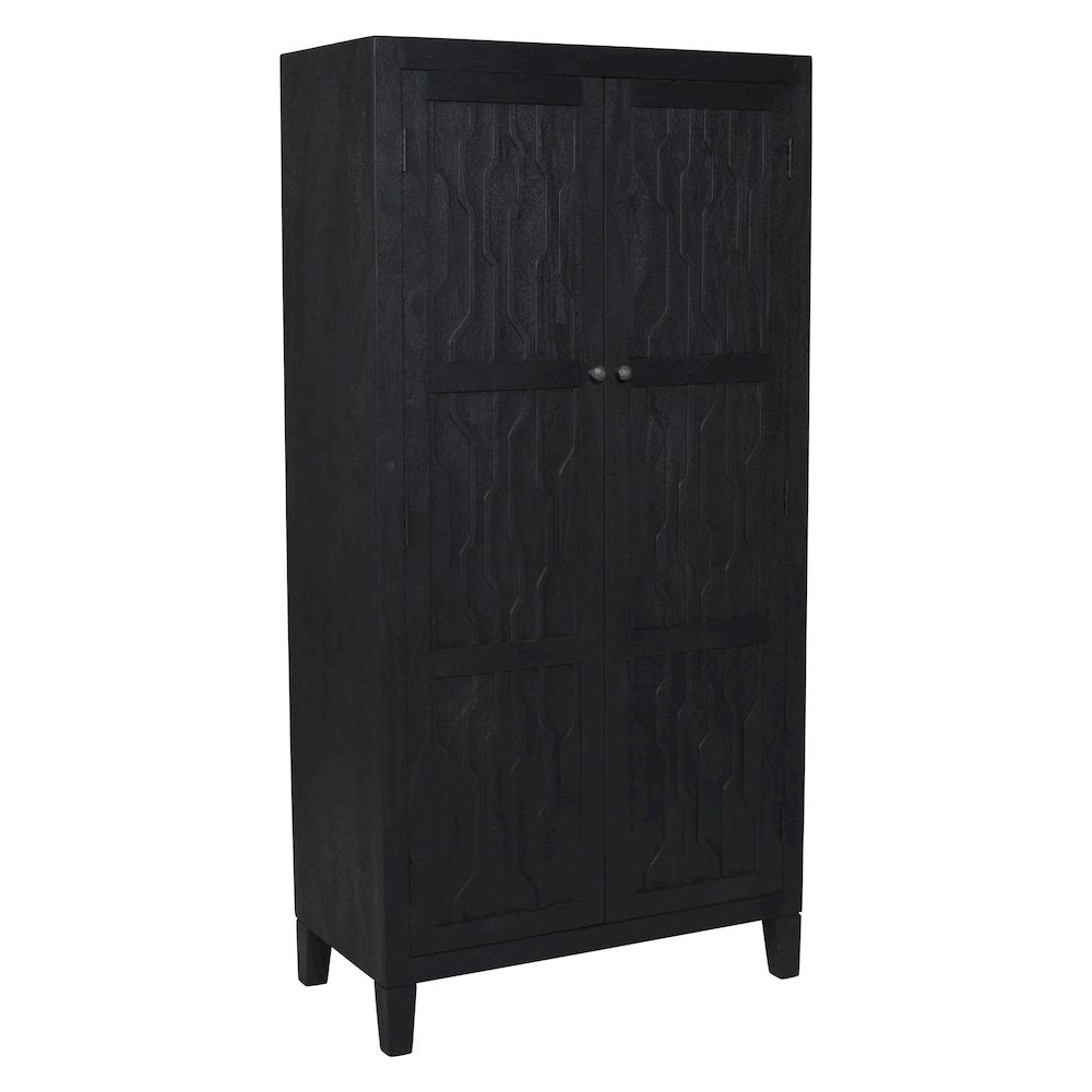 Orchard Tall Cabinet in Graphite Black Reclaimed Wood