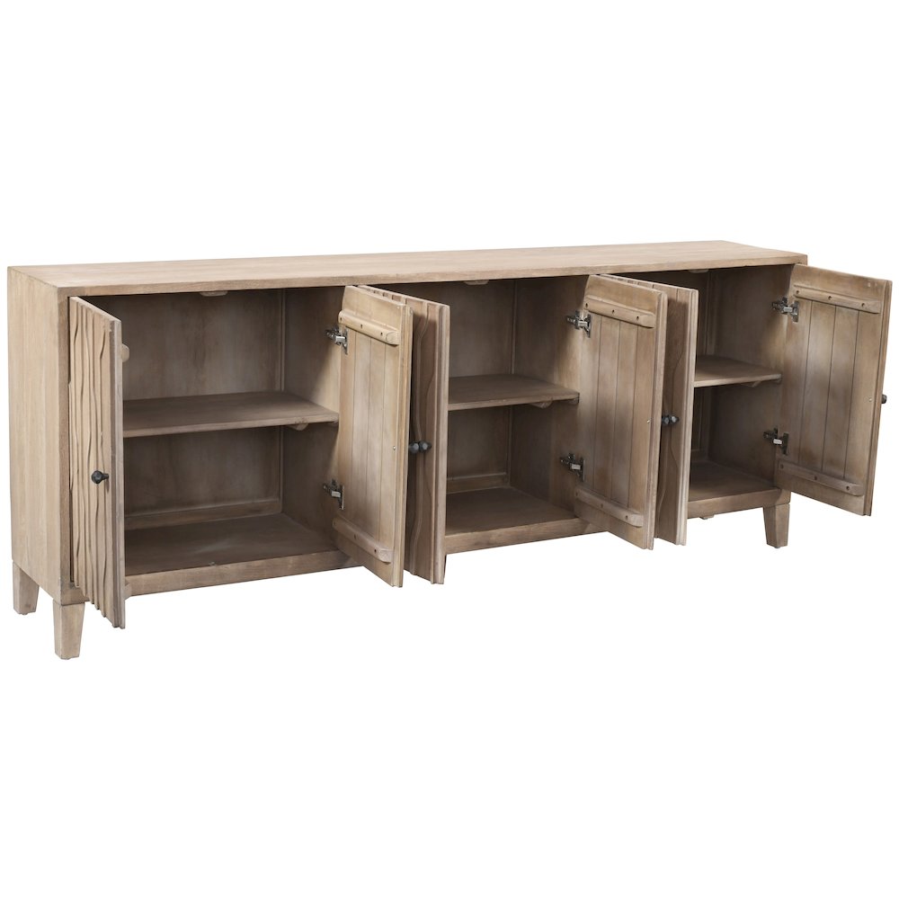Orchard 6-Door Sideboard in Light Ash Ivory Reclaimed Wood