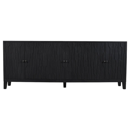 Orchard 6-Door Sideboard in Graphite Black Reclaimed Wood