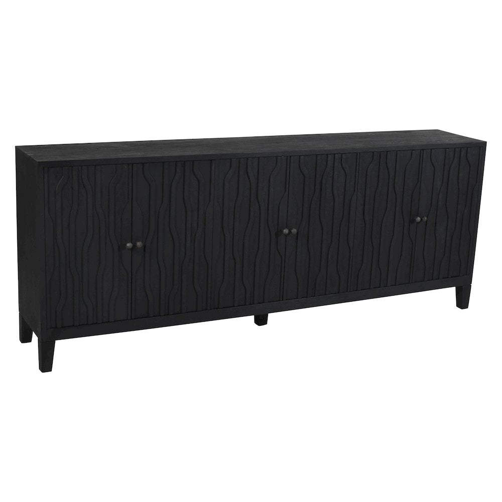 Orchard 6-Door Sideboard in Graphite Black Reclaimed Wood