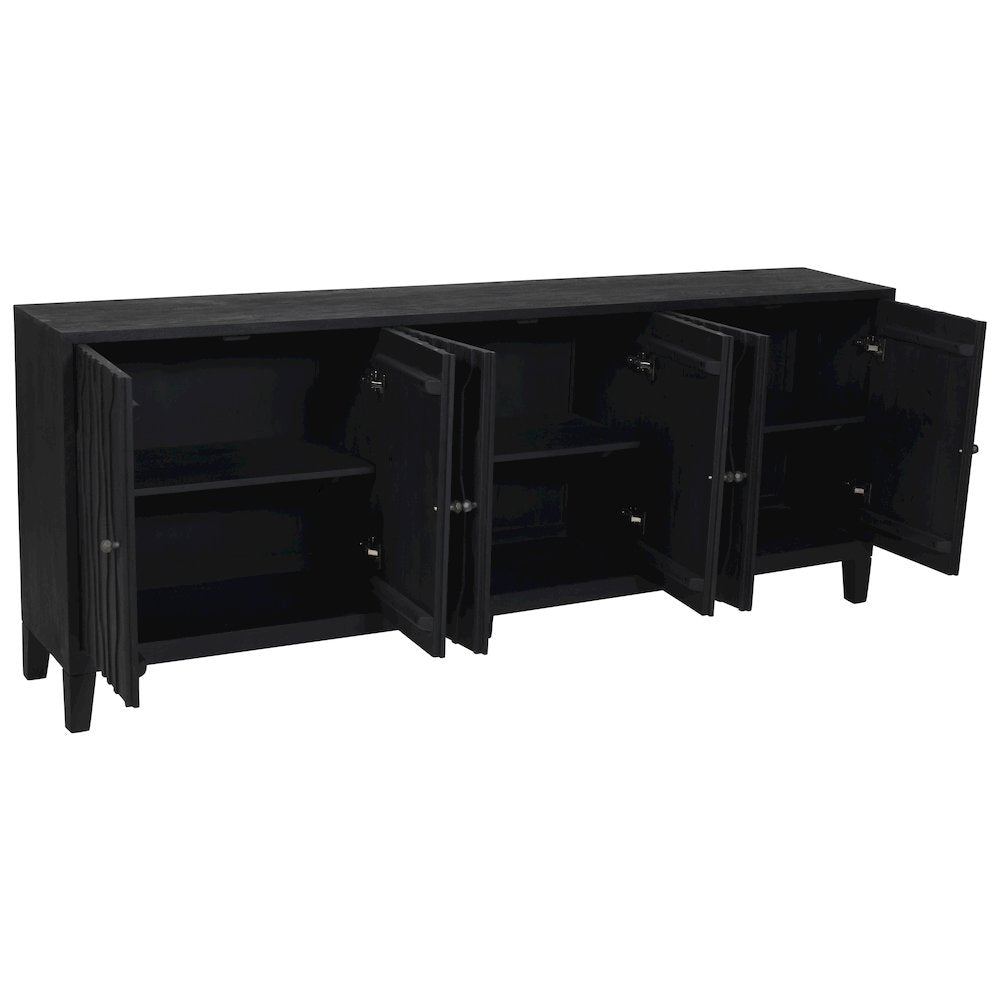 Orchard 6-Door Sideboard in Graphite Black Reclaimed Wood