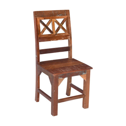 2-Piece Set: Trinidad Dining Chairs in Natural Finish on Reclaimed Wood