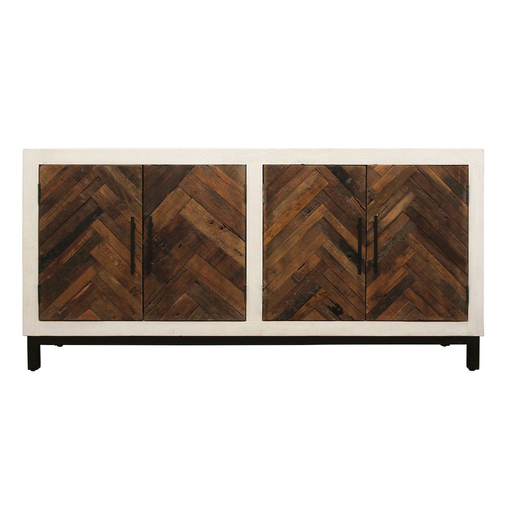 Bayside 4-Door Sideboard in Brown