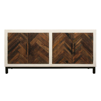 Bayside 4-Door Sideboard in Brown
