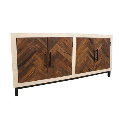 Bayside 4-Door Sideboard in Brown